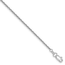 Chain Anklet Ankle Beach Bracelet D-c 14k White Gold 1.45mm Solid Link Cable