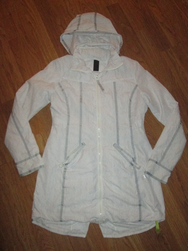 Mujer MPG Ligero Malla Forrado Cortavientos Cremallera Completa Larga Chaqueta con Capucha S Pequeño Foto 1 de 1