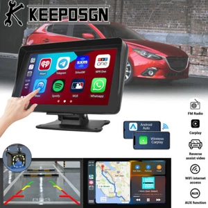 For Mazda Touch Screen Wireless A/pple Android Carplay Stereo FM Radio Portable - Picture 1 of 17