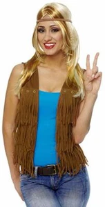 Costume Culture Hippie Fringe Vest 60s Adult Halloween Costume Accessory 32088 - Picture 1 of 3