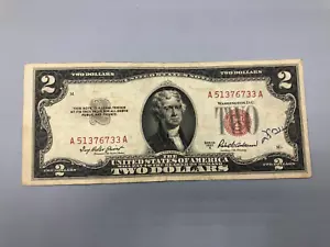 EP13: LOT OF 3 - THOMAS JEFFERSON $2 BILLS / VINTAGE / SERIES: 1953 A - 1928 G - Picture 1 of 8