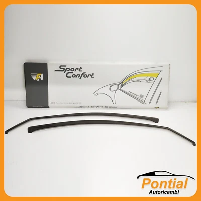 Air Deflectors Anti-Turbo For NISSAN MICRA 2010-2013 5 Doors Windbreak Smoke - Image 1 of 2