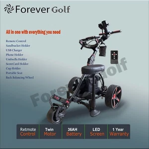 All-in-one Forever Golf Remote Control Electric Golf Trolley, Full Accessories - Picture 1 of 24