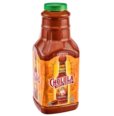 Salsa caliente Cholula Chipotle, 64 fl oz - Un contenedor a granel de 64 onzas líquidas de papas fritas Foto 1 de 4