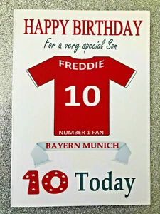 "Bayern Munich" Personalised UNOFFICIAL Football Birthday card Bundesliga German - Bild 1 von 1