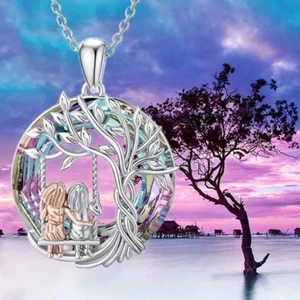 Tree Of Life Pendant Sisters Friendship Necklace Chain Women Girl Gift Jewellery - Picture 1 of 18