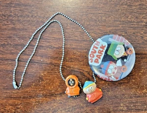RARE Vintage 1990's South Park Necklace With Kenny & Cartman Charms & Pin - Picture 1 of 14