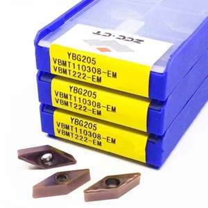 Insertos de carburo de hoja CNC VBMT110308-EM YBG205 VBMT222-EM ZCC.CT 10 piezas - Imagen 1 de 5