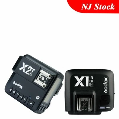 Godox X2T-N 2.4G TTL HSS Camera Flash Transmitter X1R-N Receiver For Nikon Flash - Image 1 of 4