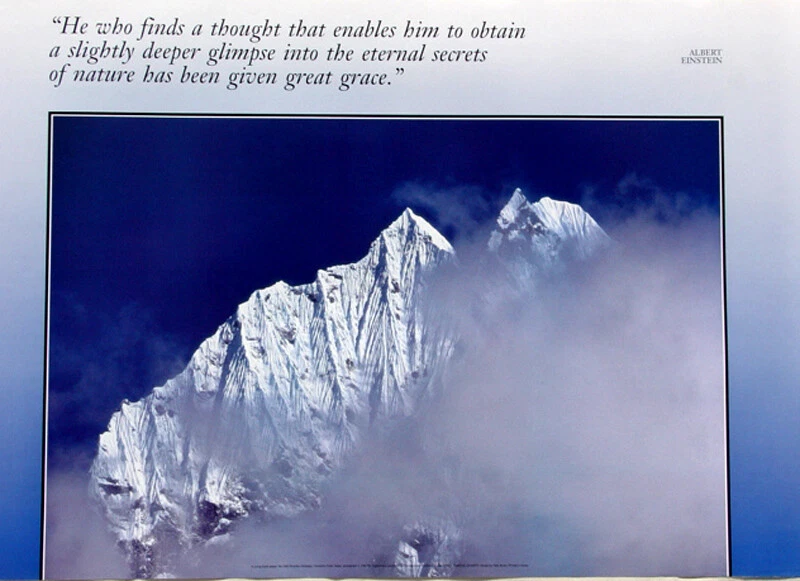 Póster Khumbu Himalaya, Tamserku Peak, Nepal•Foto•Cita de Einstein 24x36 Foto 1 de 1
