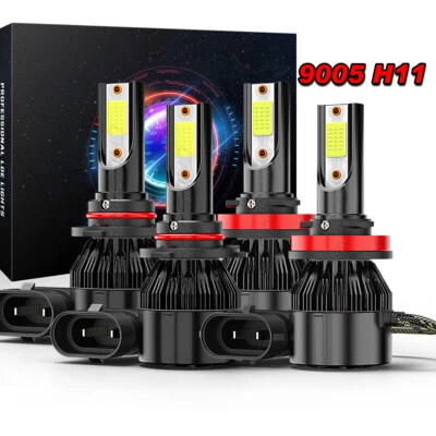 Combo de 4 bombillas LED de haz alto bajo Fit Honda Insight 2010-2014 - 6000K Foto 1 de 4