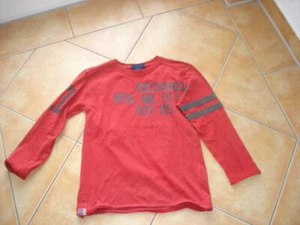 H & M Langarm-Shirt rot       Gr. 122   mit Aufdruck - Bild 1 von 8