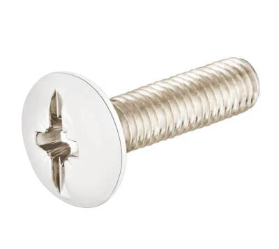 10 Viti A Testa Piatta M6 15-60 Mm Per Mobili - Immagine 1 di 3