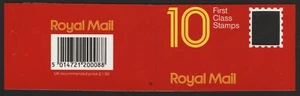 GB 1988 GP1 Barcode Booklet 10 x 1st Class (19p) Cyl B7: V.G. Condition #UK176 - Picture 1 of 2