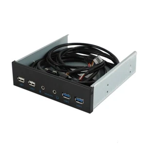 5.25 Inch Desktop Pc Case Internal Front Panel Usb Hub 2 Ports Usb 3.0 And 2 PQ5 - Picture 1 of 10