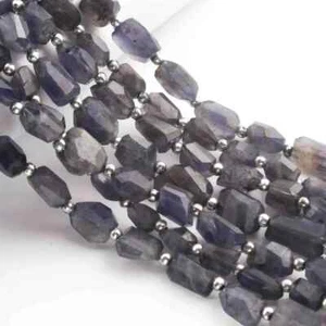 1 Strand Iolite Briolette, Assoted nuggets Shape Faceted Beads, 8Inches 17mmx11m - Picture 1 of 7