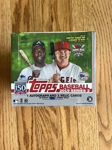 Topps Update Series Jumbo Hobby Box 2019 sellado de fábrica 1 autógrafo y 2 reliquias - Imagen 1 de 3