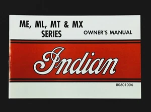 NOS Vintage Indian Motorcycle Owner's Manual - Dirt Bike ME ML MT MX 100 125 - Picture 1 of 5