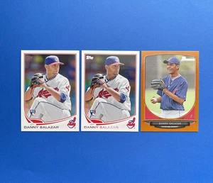 Danny Salazar 3 x LOT w 2x 2013 Topps #US138 & 2013 Bowman Orange #BP6 Rookie RC - Picture 1 of 5