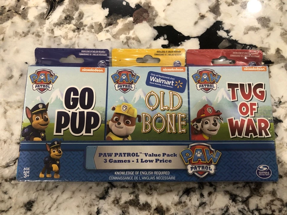 Paw Patrol 3 Card Game Value Pack NEW Sealed - Old Maid - War - Go Fish - Image 1 of 1