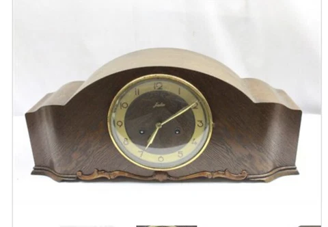 JUNGHANS PURE  ART DECO  CHIMING MANTEL CLOCK  BLACK FOREST GERMANY Cover