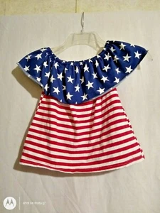 5/6 Castle Rose Boutique girl American flag shirt - Picture 1 of 3