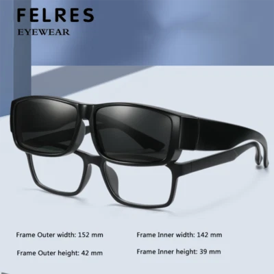 Fit Over Glasses Polarized Sunglasses For Men Women Wrap Around Outdoors Glasses - Image 1 of 4