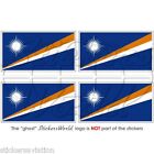 MARSHALL ISLANDS Flag, Micronesia 50mm (2")  Bumper-Helmet Stickers, Decals x4