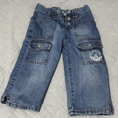 Y2K 复古女孩 Mary Kate & Ashley 蓝色牛仔裤 10 码 — 第 1/4 张图片