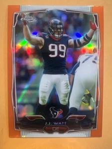 JJ watt 2014 Topps Chrome Orange Refractor #29 Houston Texans HOF - Picture 1 of 2