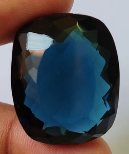 AAA+ Large Blue Topaz 82.90 Ct. Cushion Cut Loose Gemstone Gift for Women - Picture 1 of 7