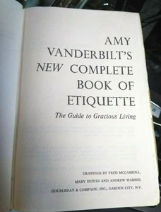 1960's Vintage Book - Amy Vanderbilt's New Complete Book of Etiquette HC Wedding - Imagen 1 de 8