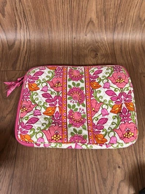 Vera Bradley Laptop Bag Pink Lilli Bell Zippered Tablet Sleeve Case 13x10” - Image 1 of 4