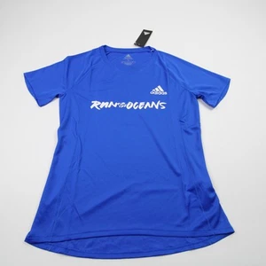 adidas Primeblue Short Sleeve Shirt Women's Blue New with Tags - Picture 1 of 9