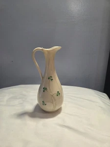 Beleek Irish Shamrock Pitcher Ewer Bud Vase - Picture 1 of 6