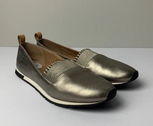 Kenneth Cole Gentle Souls Gold Loafer Flats Leather Slip-On 9.5 Comfort - Picture 1 of 15