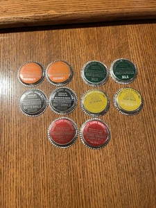 10 Sunny Slope Dairies Spring City, Pa. foil milk caps mixed lot - Picture 1 of 7