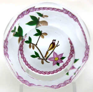 CAITHNESS "Partridge In a Pear Tree" Art Glass Paperweight by William Manson HTF - Picture 1 of 9