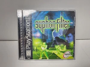 Syphon Filter PS1 CIB (Sony PlayStation 1, 1999) 1st Print Black Label Complete - Picture 1 of 4
