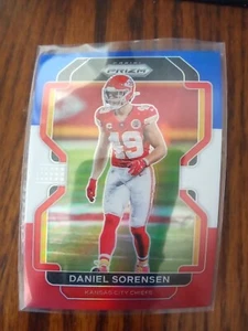 2021 Panini Prizm #193 Daniel Sorensen rot weiß und blau Kansas City Häuptlinge - Bild 1 von 2