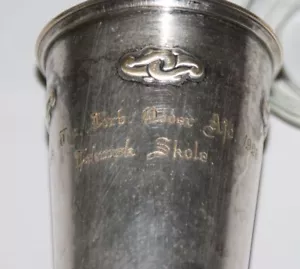 Pokal Erinnerungs-Becher 1926 Jugendstil 2 Türme dänisch Trophäe - Bild 1 von 3
