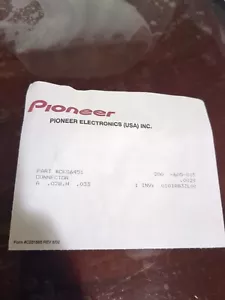 Pioneer Cks6451 Connector New Old School Oem - Picture 1 of 3