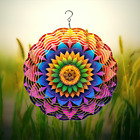 3d Look Mandala Flower 10inch Wind Spinner 4 Styles