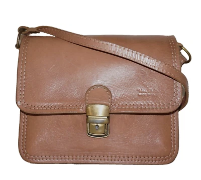 90's Vintage VERA PELLE Small Sand-Tan Leather Mini Crossbody Shoulder Bag ITALY - Image 1 of 4