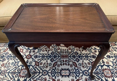 Henkel Harris Queen Anne Mahogany Tea Table #3 Cover