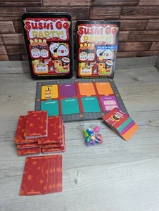 Juego de cartas Sushi Go Party Deluxe Gamewright 2016 juego completo en estuche de hojalata - Imagen 1 de 12