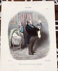 HONORE DAUMIER 1847 STONE LITHOGRAPH “LES PAPAS” ORIGINAL PRINT $1100