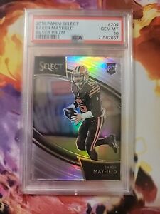2018 Panini Select Baker Mayfield Rookie Field Level Silver PSA 10 Buccaneers