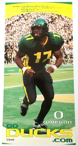 OREGON DUCKS 2001 MINT NEVER-USED RASHAD BAUMAN FOOTBALL SCHEDULE POSTER AUTZEN Cover