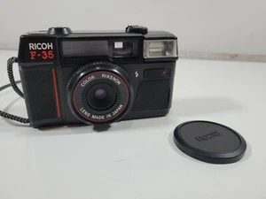 Vintage Ricoh F-35 Point & Shoot 35mm Film Camera, Built-in Flash, Tested - RARE - Picture 1 of 6